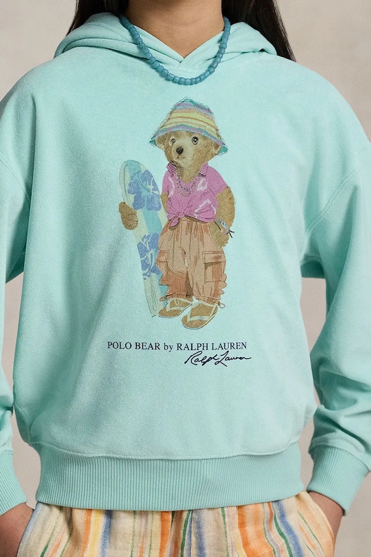Polo Ralph Lauren bluza dziecięca bawełniana 313A11823002 turkusowy