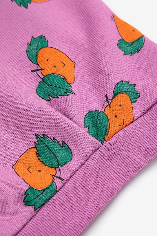 Детски памучен суичър Bobo Choses Tangerine виолетов 126AC044