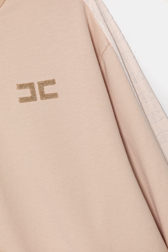 Dziewczynka Elisabetta Franchi bluza dziecięca bawełniana EFFE168.0.FF002 beżowy