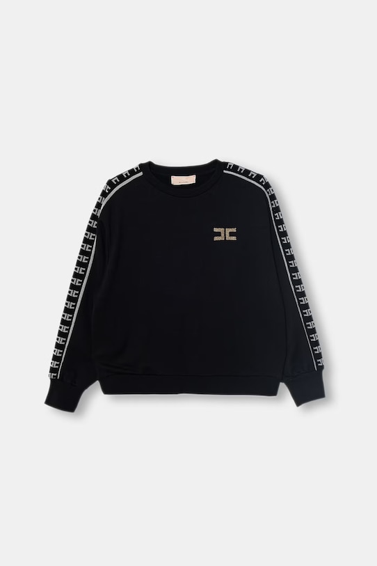 Elisabetta Franchi bluza dziecięca bawełniana czarny EFFE168.0.FF002