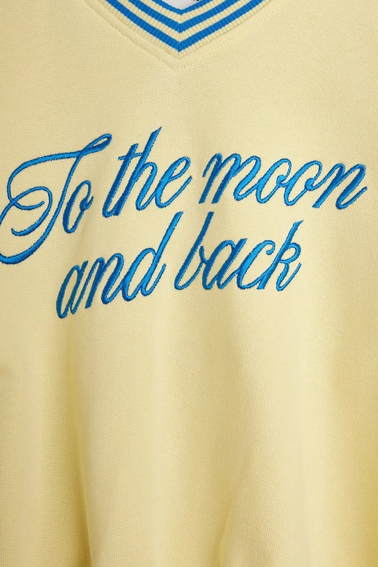 Mini Rodini pulover otroški bombažen To the moon rumena 26220163