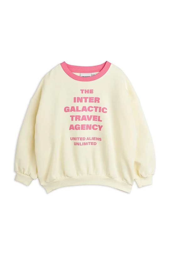 Mini Rodini pulover otroški bombažen Travel agency bež 26220168