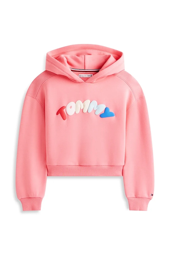 Tommy Hilfiger mikina s kapucňou detská s bavlnou KG0KG09241.128.176.PPY2 ružová SS26
