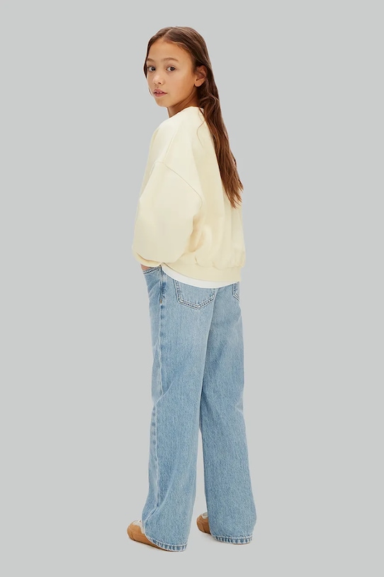 Calvin Klein Jeans mikina detská s bavlnou béžová LVCKSJB25G.128.176.PPY2