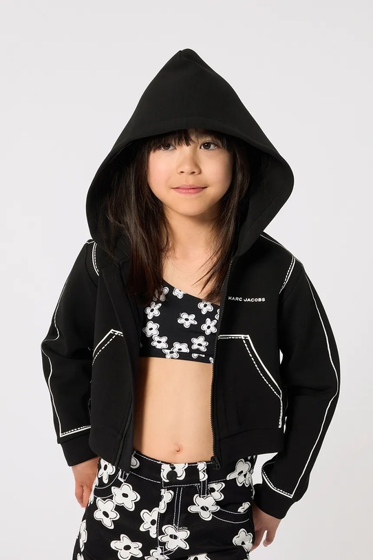 Dječja dukserica Marc Jacobs natpis crna W60747.156