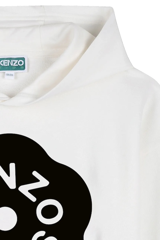 Djevojčice Dječja pamučna dukserica Kenzo Kids K61805.114.150 bijela