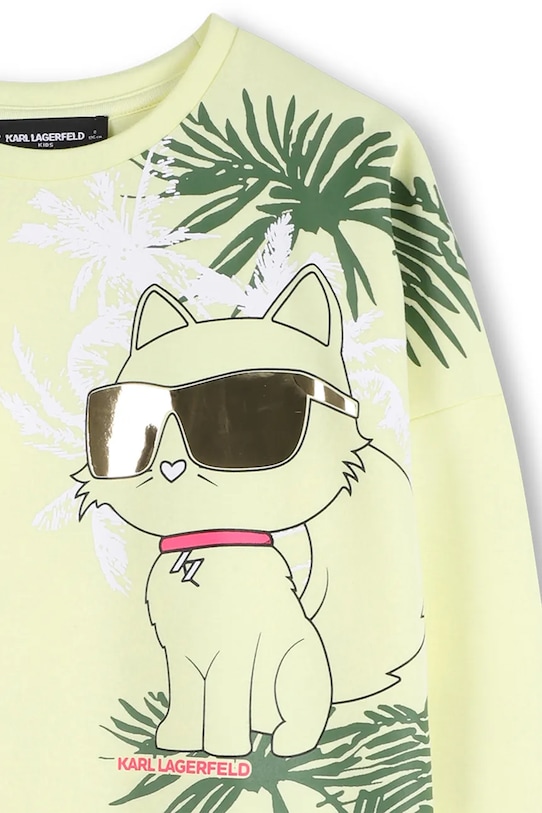 DÍVKA Dětská mikina Karl Lagerfeld Z31136.86.108 žlutá