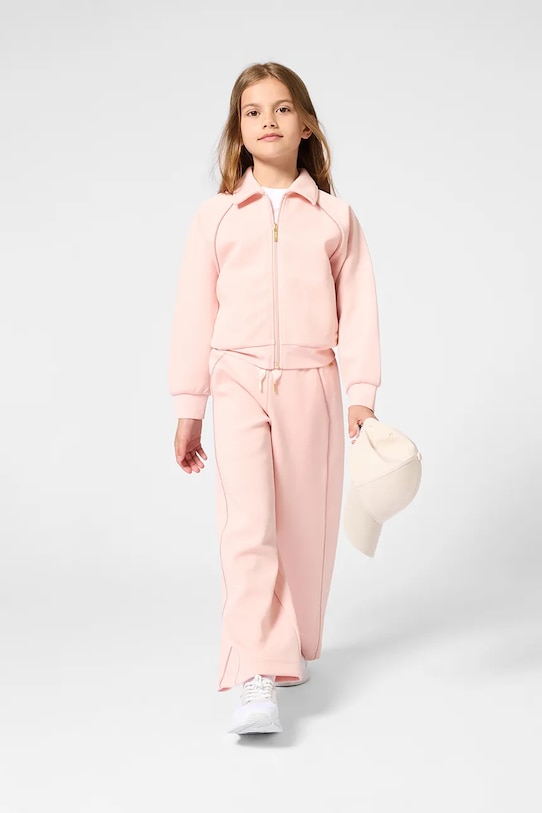 Dječja dukserica BOSS s elastinom roza J53019.102.108