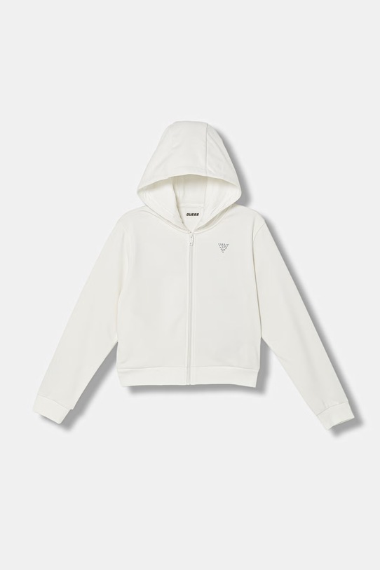 Guess bluza rozpinana dziecięca z bawełną biały J6GQ07.KF712.PPY2.M