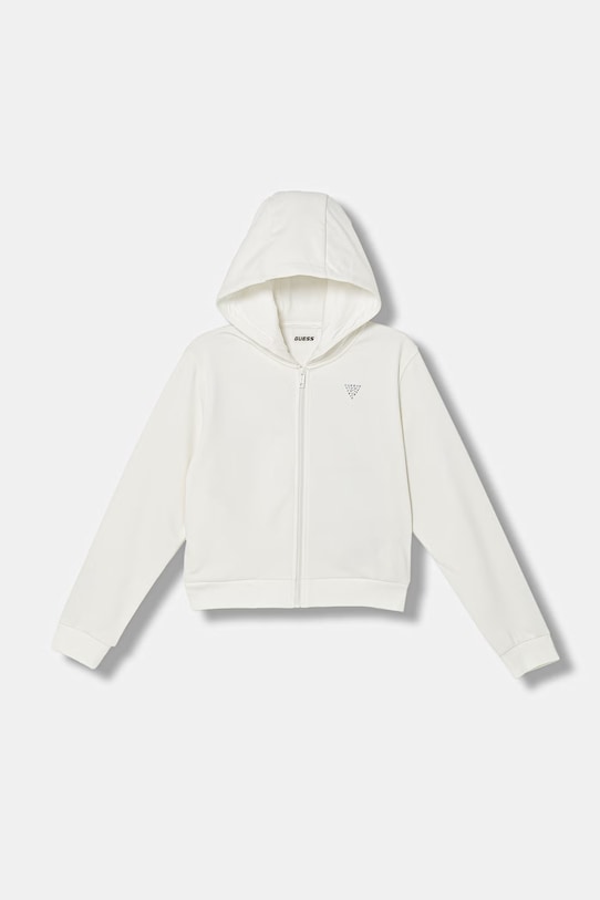 Guess mikina na zips detská s bavlnou biela J6GQ07.KF712.PPY2.M