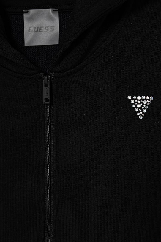 Dziewczynka Guess bluza rozpinana dziecięca z bawełną J6GQ07.KF712.PPY2.M czarny