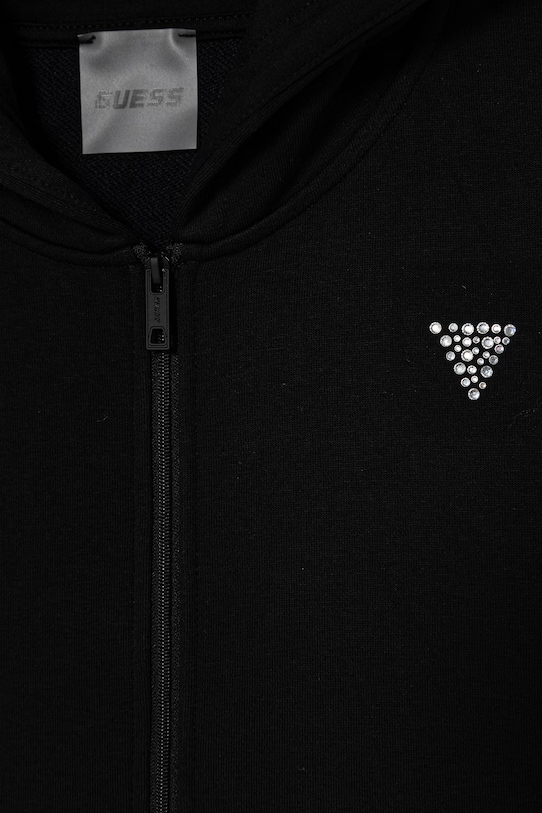 Dievča Guess mikina na zips detská s bavlnou J6GQ07.KF712.PPY2.M čierna