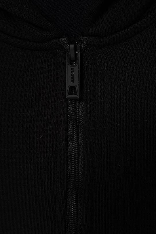 Guess bluza rozpinana dziecięca z bawełną czarny J6GQ07.KF712.PPY2.M