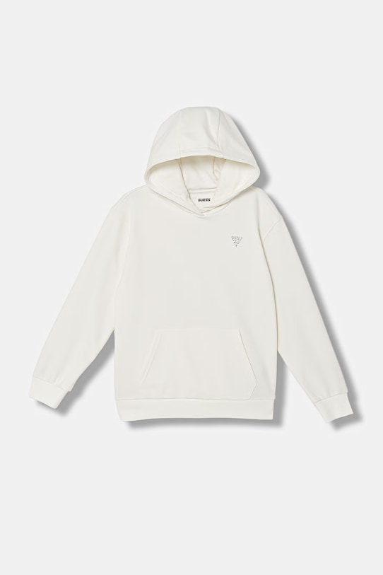 Guess bluza z kapturem dziecięca biały J6GQ10.KF712.PPY2.M