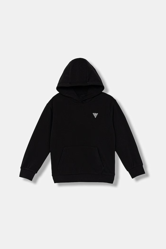 Guess bluza z kapturem dziecięca czarny J6GQ10.KF712.PPY2.M