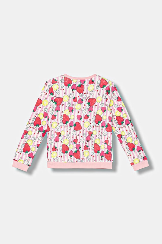 Guess bluza bawełniana dziecięca K6GQ00.KA6R4.PPY2.M różowy SS26