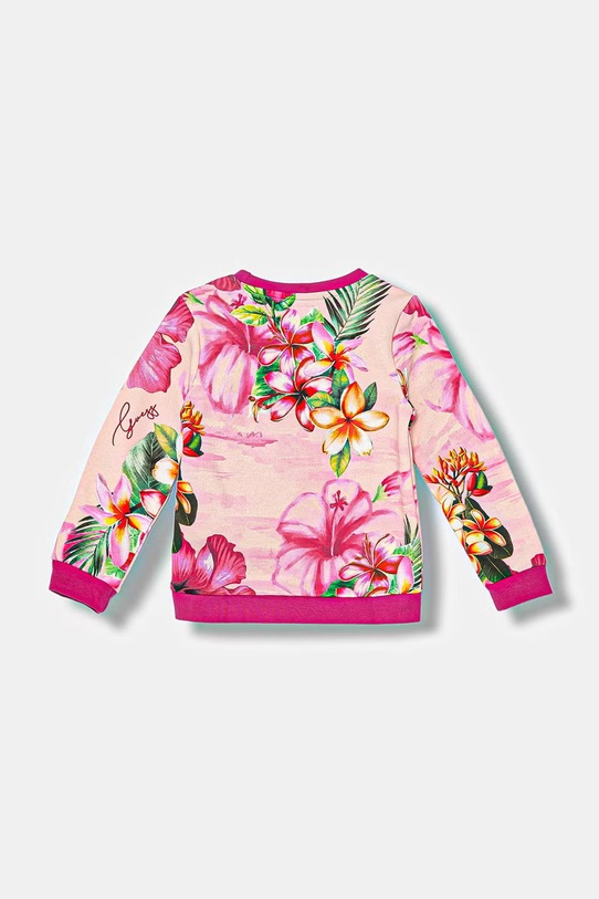 Guess bluza bawełniana dziecięca K6GQ00.KA6R4.PPY2.M różowy SS26
