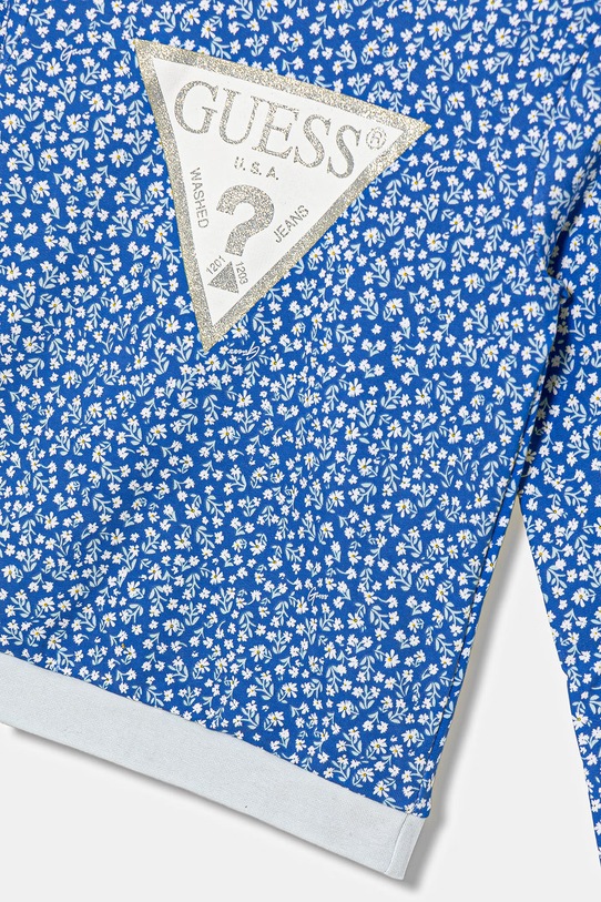 Dziewczynka Guess bluza bawełniana dziecięca K6GQ00.KA6R4.PPY2.M niebieski