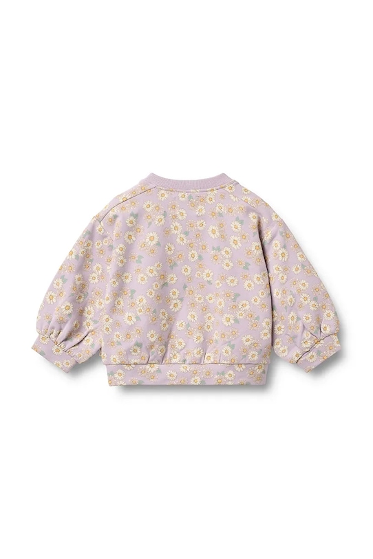 Wheat bluza bawełniana niemowlęca 4371.624.GOTS fioletowy SS26