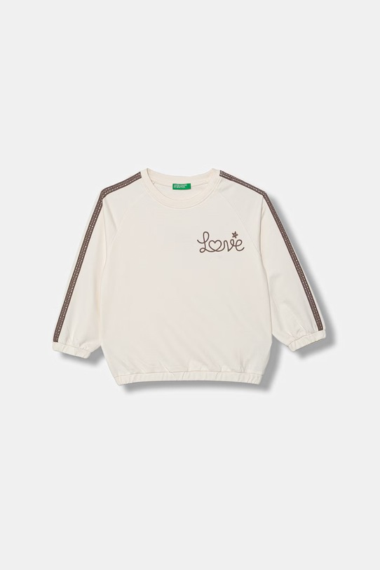 United Colors of Benetton bluza dziecięca bawełniana beżowy 3F9VG10M2.P.Stagionale
