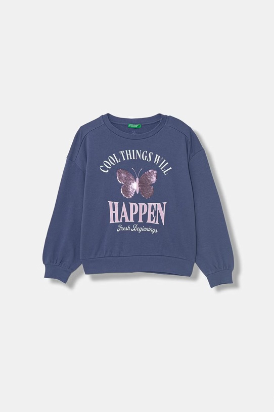 United Colors of Benetton Mikina detská bavlnená modrá 3J68C10SE.G.Stagionale