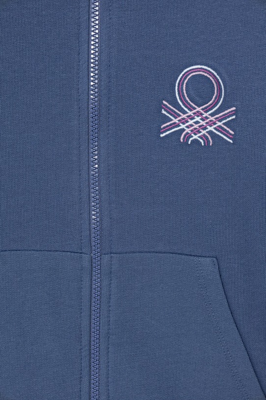 Dziewczynka United Colors of Benetton bluza rozpinana dziecięca bawełniana 3J68C505U.G.Stagionale niebieski