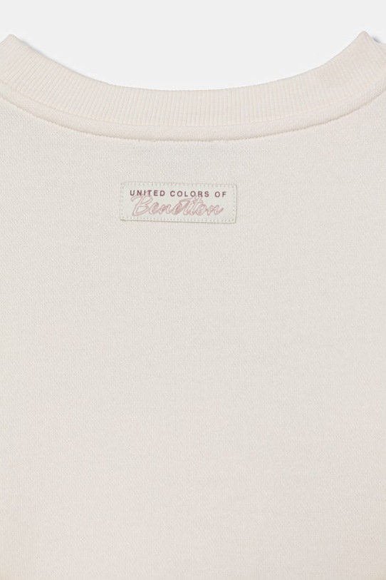 Deklice United Colors of Benetton pulover otroški bombažen 3NBMC10SD.G.Stagionale bež