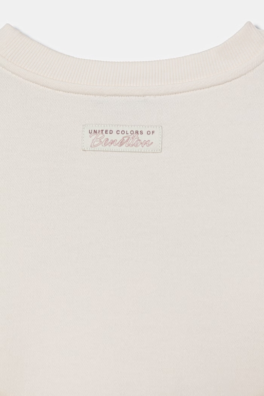 Deklice United Colors of Benetton pulover otroški bombažen 3NBMC10SD.G.Stagionale bež
