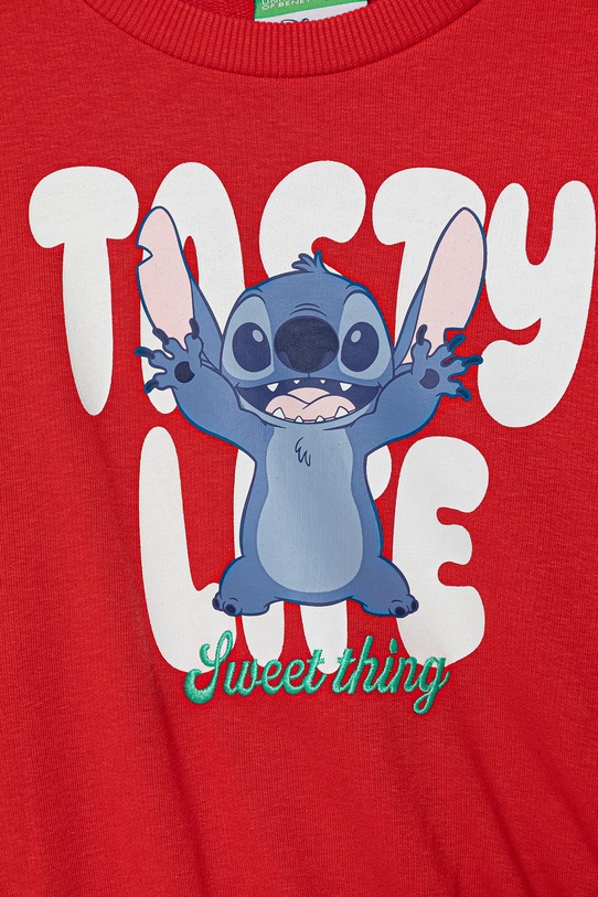 Dziewczynka United Colors of Benetton bluza dziecięca z bawełną 32N4C10SR.G.Stagionale czerwony