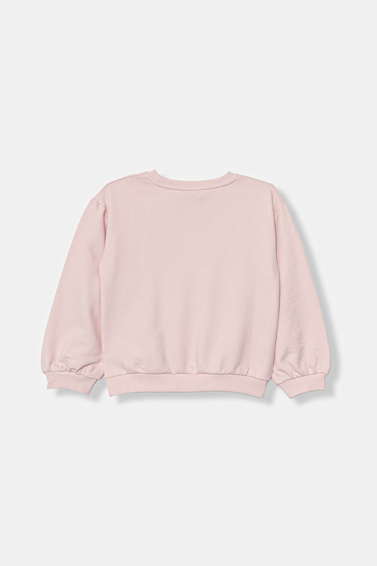 United Colors of Benetton bluza oversize dziecięca z bawełną 32N4G10MN.P.Stagionale różowy SS26
