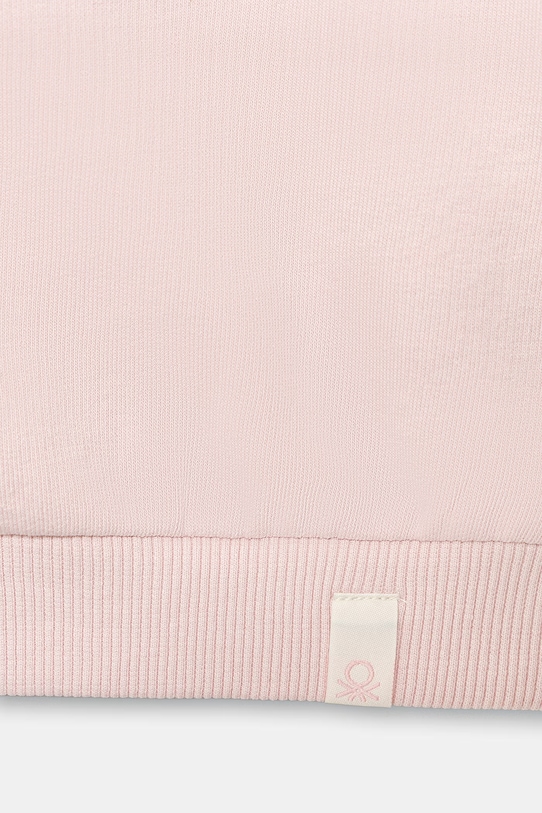 Dziewczynka United Colors of Benetton bluza oversize dziecięca z bawełną 32N4G10MN.P.Stagionale różowy