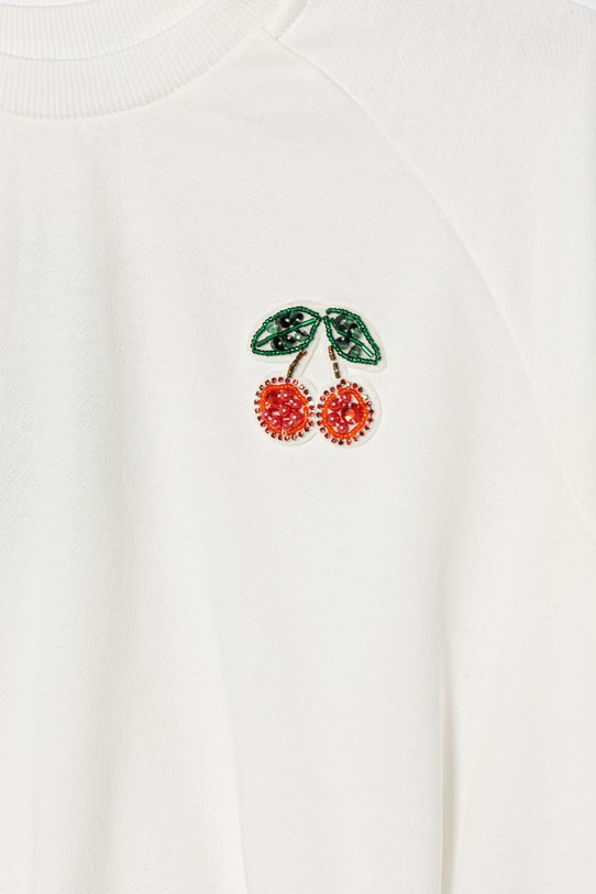 United Colors of Benetton bluza dziecięca z bawełną 3WHVC10SV.G.Stagionale biały SS26