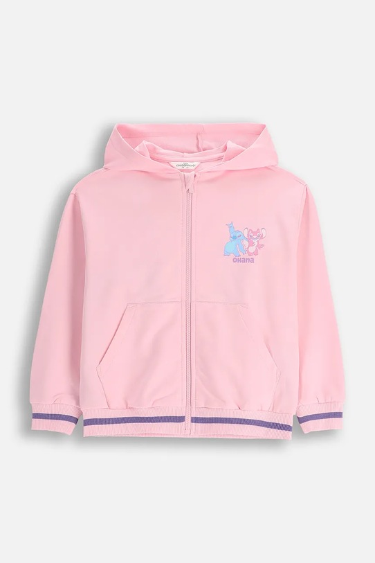 Coccodrillo dukserica sa kapuljačom za djecu od pamuka s elastanom ljubičasta WC6132401LGD