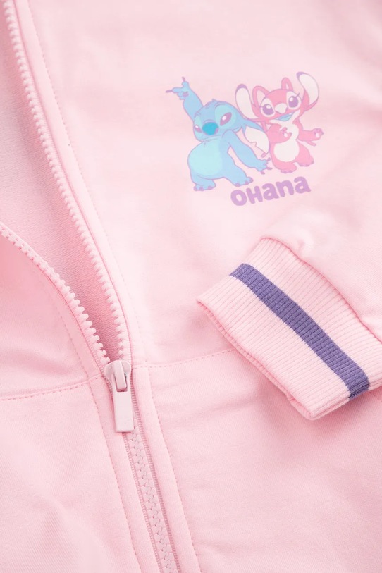 Coccodrillo dukserica sa kapuljačom za djecu od pamuka s elastanom ljubičasta WC6132401LGD