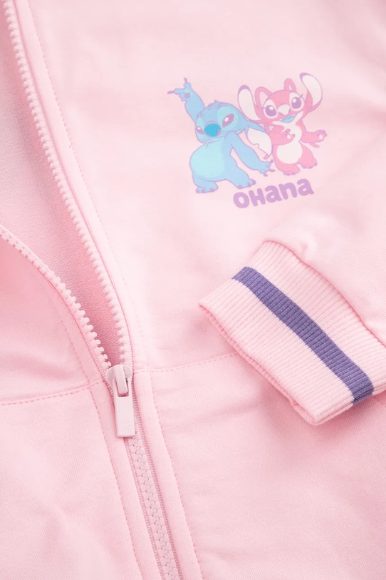 Coccodrillo dukserica sa kapuljačom za djecu od pamuka s elastanom ljubičasta WC6132401LGD