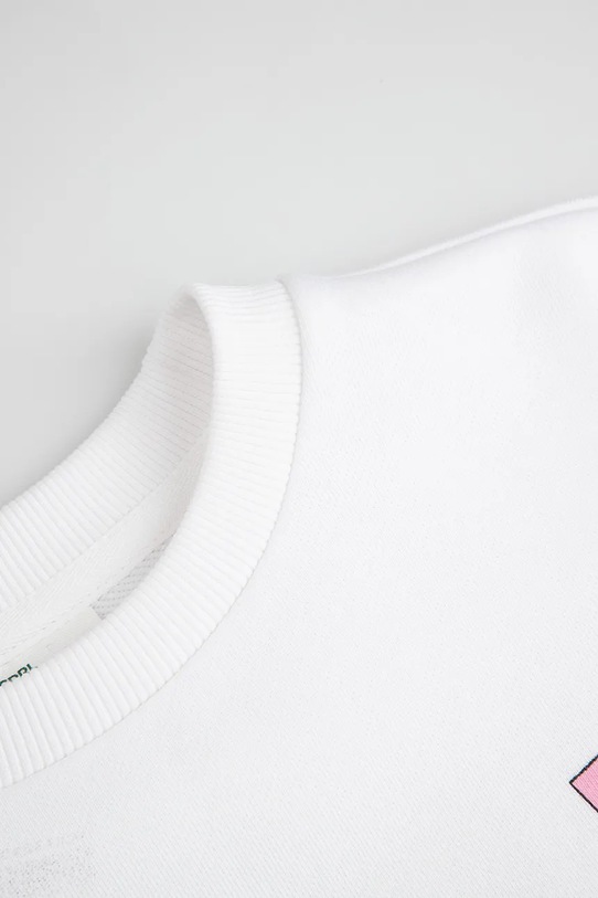 BIMBA Coccodrillo felpa per bambini in cotone WC6132102LGD bianco