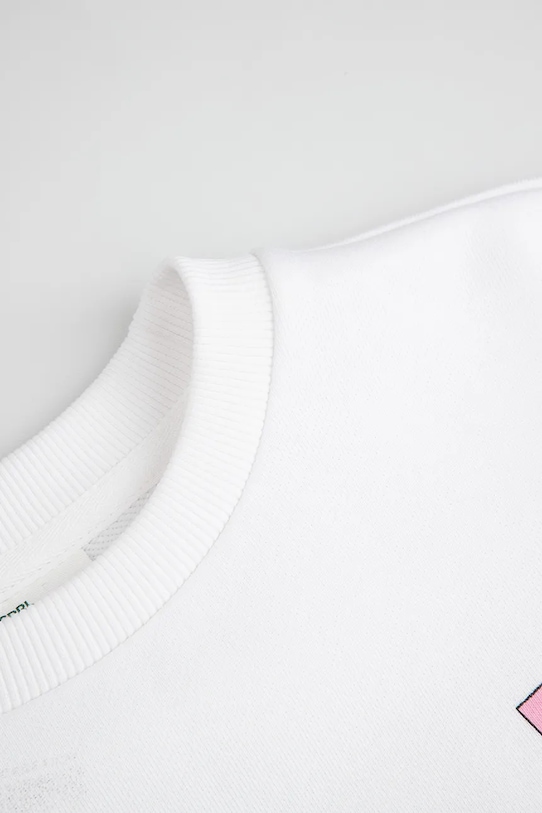 BIMBA Coccodrillo felpa per bambini in cotone WC6132102LGD bianco