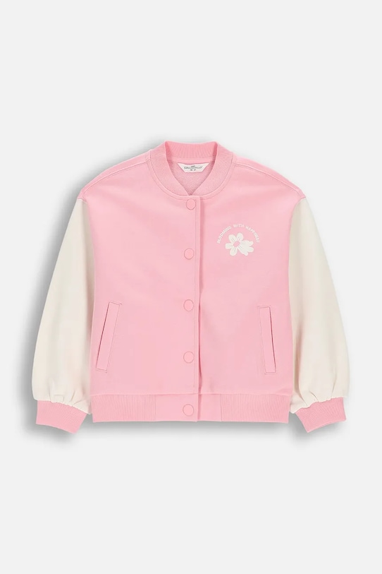 Coccodrillo dukserica na zakopčavanje za djecu od pamuka roza WC6132201FGK