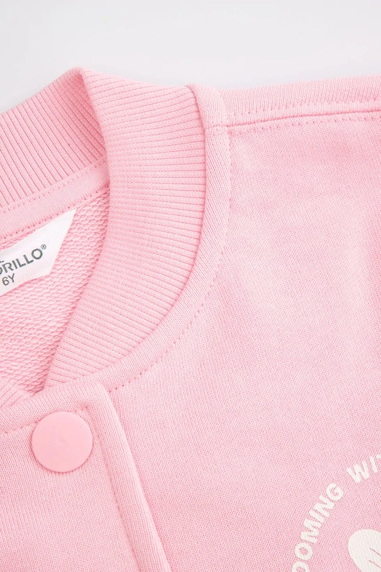 Djevojčice Coccodrillo dukserica na zakopčavanje za djecu od pamuka WC6132201FGK roza