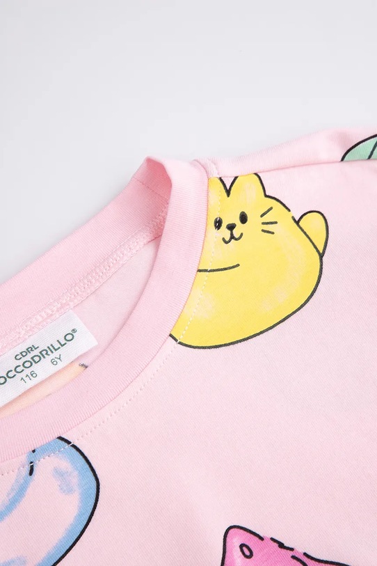 Djevojčice Coccodrillo dukserica za djecu od pamuka WC6143102SGK roza