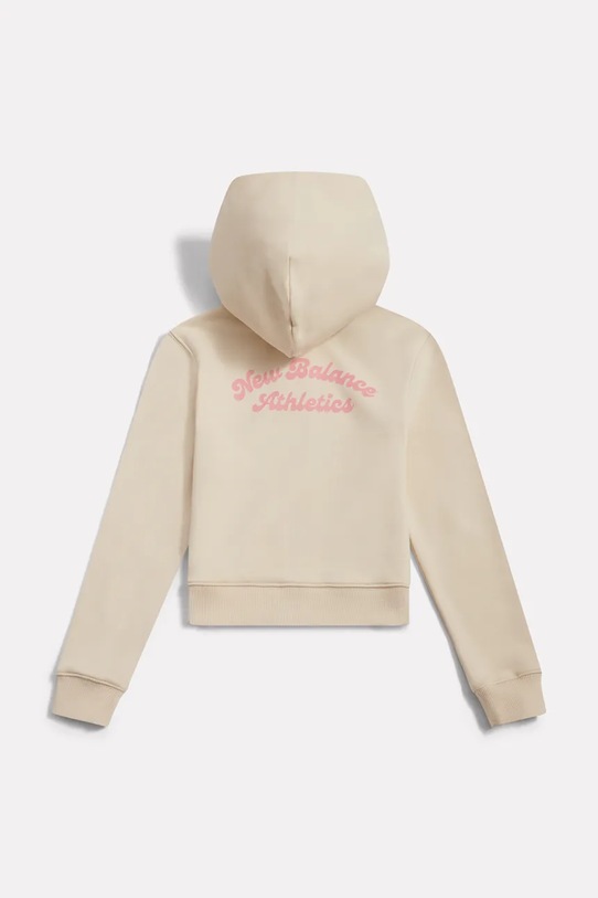 Lány New Balance kapucnis melegítőfelső gyerek pamuttal YT61P93C szürke