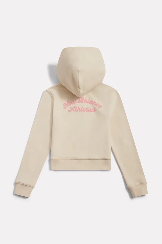 Lány New Balance kapucnis melegítőfelső gyerek pamuttal YT61P93C szürke