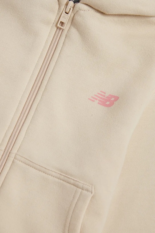 New Balance kapucnis melegítőfelső gyerek pamuttal YT61P93C szürke