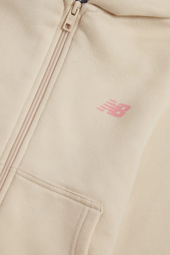 New Balance kapucnis melegítőfelső gyerek pamuttal YT61P93C szürke