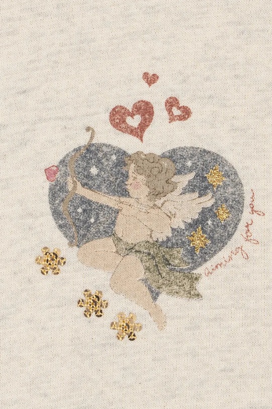 Παιδική βαμβακερή μπλούζα Konges Sløjd LOUPY LOU SWEAT SHIRT OCS μπεζ KS104350.PreSpring