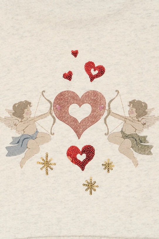 Chlapec Detská bavlnená mikina Konges Sløjd LOUPY LOU SWEAT SHIRT OCS KS104350.PreSpring sivá