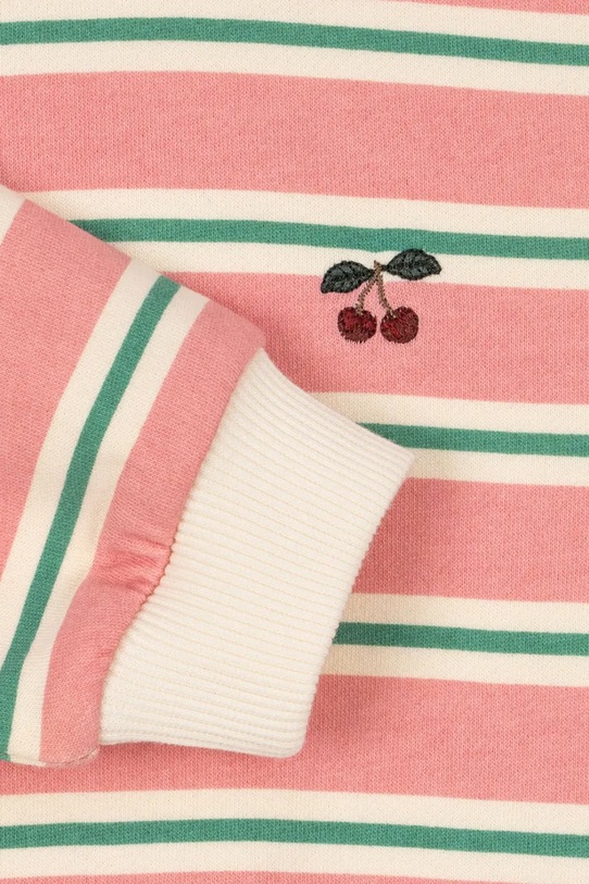 Konges Sløjd bluza bawełniana dziecięca SPOTTY LS POLO GOTS KS104433.PreSpring różowy