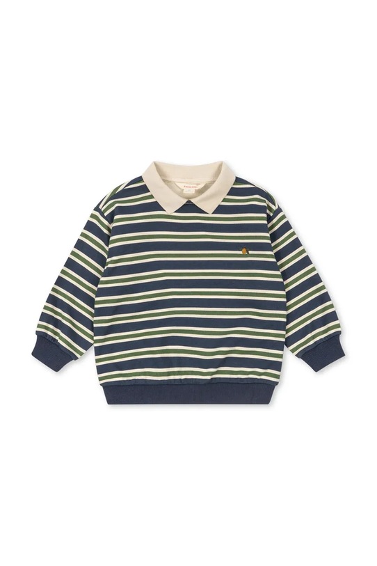 Konges Sløjd bluza bawełniana dziecięca SPOTTY LS POLO GOTS wzorzyste granatowy KS104433.PreSpring