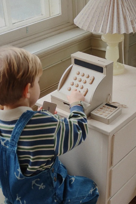 Konges Sløjd bluza bawełniana dziecięca SPOTTY LS POLO GOTS KS104433.PreSpring