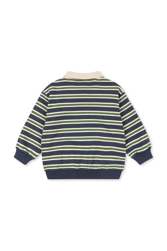 Konges Sløjd hanorac de bumbac pentru copii SPOTTY LS POLO GOTS KS104433.PreSpring bleumarin SS26